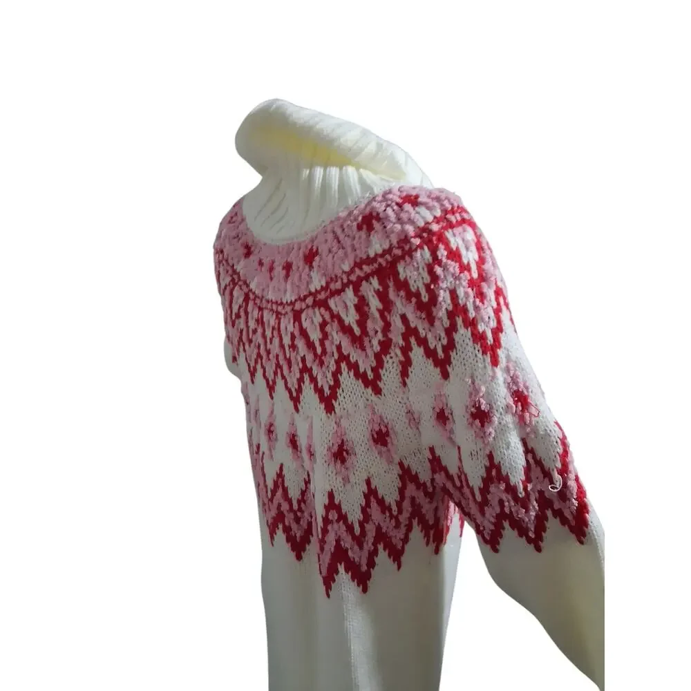 Francesca's Alberta Women's size XL Long Sleeve Fairisle Sweater Mini Prep Dress
